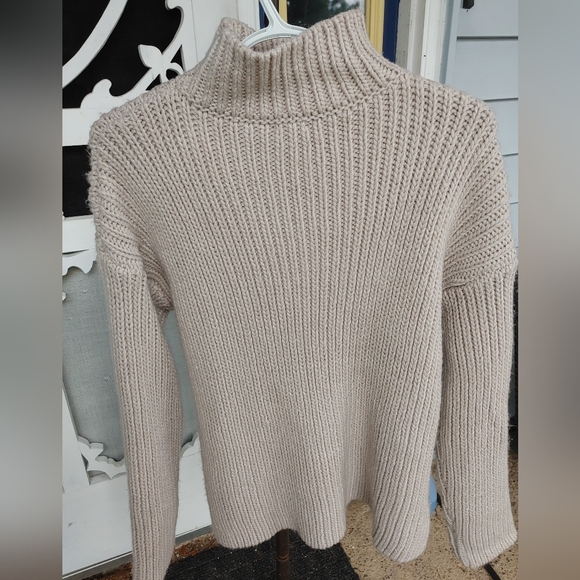 Cliche wool blend Sweater Sz.L Tan - Picture 4 of 6